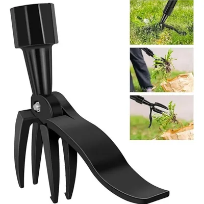 Produktbild von Unkrautfresser,Unkrautschaufel,griffloser Unkrautjäter,vertikaler Jäter,Eisenmaterial,Robust und langlebig,für Gärten und Innenhöfe,Schwarz
