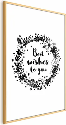 Produktbild von Posterpapier Poster - Best Wishes to You 29.7x42 cm Text m-C-0299-ao-a