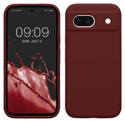 Produktbild von kwmobile Handyhülle für Google Pixel 8a Hülle, für Pixel 8a Case - Hülle Silikon - kabelloses Laden - Tawny Red