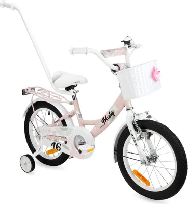 Produktbild von Kinderfahrrad - 16 Zoll - Hellrosa - für 4-6 Jahre - mit V-Brake Bremsen- mit Gepäckträger - Jugendfahrrad