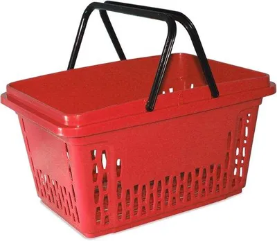 Productafbeelding van Ruime kunststof winkelmand met 2 handvatten - 40 liter