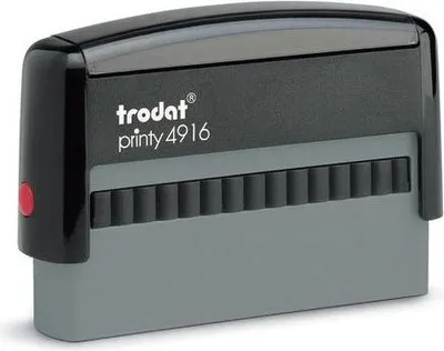 Obrázok produktu pre Trodat 4916, Samonamáčacie, Vlastná pečiatka, 69 x 9 mm, Čierna, Šedá, Čierna, 95 mm
