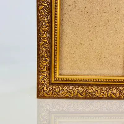 Zdjęcie produktu dla Ramka na zdjęcia w stylu vintage brązowo-złota - Antyczny design - Format A4