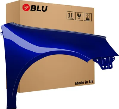 Zdjęcie produktu dla BLU Błotnik Premium pasujący do VW Volkswagen Golf V 5 Hatchback LB5N Prawy Niebieski IndigoBlau | 2003-2009 | Przedni Przód | Lakierowany | Gotowy do montażu | Ocynk