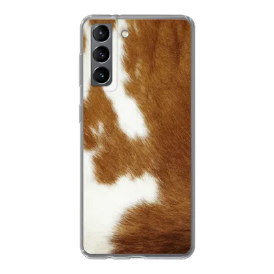Produktbild von MuchoWow® Handyhülle Schutzhülle Hülle für Samsung Galaxy S21 Eine melierte Kuhhaut Silikon Softcase Handy Hülle - Softcase