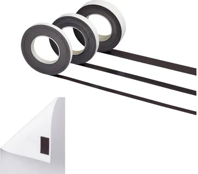 Obrázek produktu pro MAUL Magnetická páska PET 1 kus 40 g/cm² magnetická samolepicí popisovatelná 10 m x 1,5 cm x 1 mm hnědá