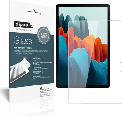 Produktbild von 1x Schutzfolie für Samsung Galaxy Tab S7 LTE - Anti-Shock 9H Folie dipos Glass Kunststoffglas