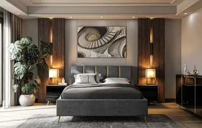 Produktbild von Polsterbett TIFFANY mit Behälter 140x200 cm- Kopfteil:105 cm French Velvet 666