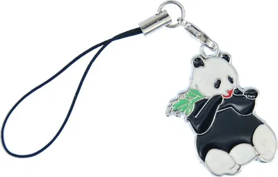 Produktbild von Panda Handyanhänger Miniblings Bambus Pandabär Asien Bär Teddy Wald emalliert