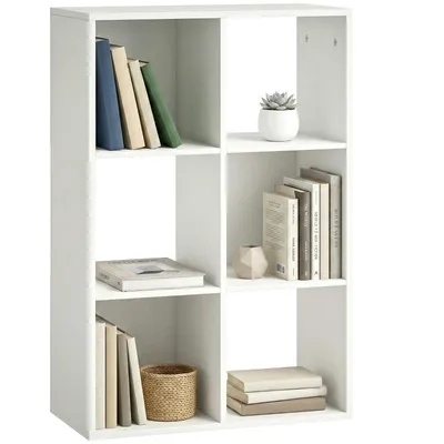 Produktbild von Bücherregal – Aufbewahrungsregal – Freistehendes dreistöckiges Aufbewahrungsregal – Würfelregal/Aufbewahrungsregal – 61,5 x 29,5 x 91,5 cm – Weiß
