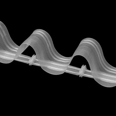Produktbild von Gardinenband 10m Wellenfalten Transparent-80mm 1:1.5 Kräuselband Faltenband