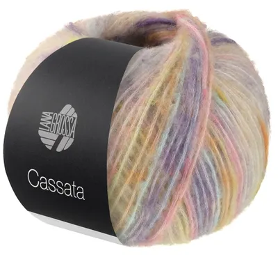 Produktbild von Lana Grossa - Cassata 0006 natur gelb orange lachs rosa zartlila türkis