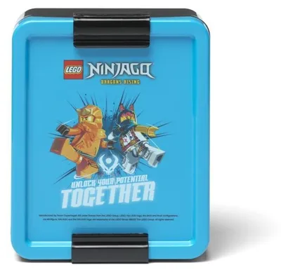 Zdjęcie produktu dla LEGO 40521736 LEGO Brotdose LUNCH BOX NINJAGO, niebieski/czarny
