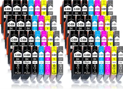 Produktbild von 56er Pack Druckerpatronen 530 531 XL kompatibel mit Canon TS8751