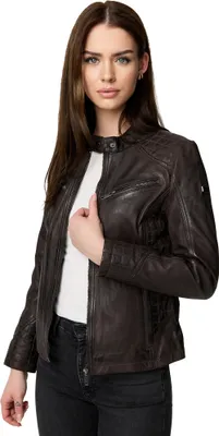 Image de Veste en cuir pour femme Tazzio F522 (marron, M)