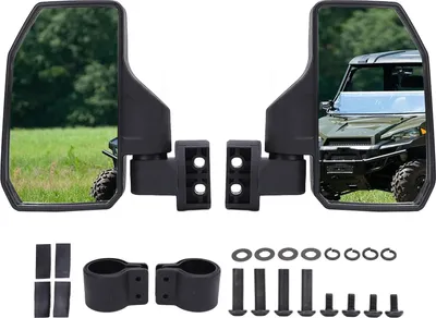 Obrázek produktu pro UTV boční zrcátko skládací nastavitelná viditelnost stabilní konstrukce náhradní pro Polaris RZR XP Turbo Pro 900