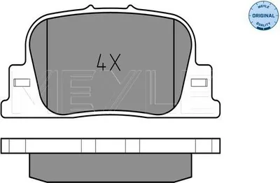 Produktbild von MEYLE 025 235 9215 Bremsbeläge Hinten für TOYOTA PRIUS Liftback (NHW20) Camry Limousine (V2)