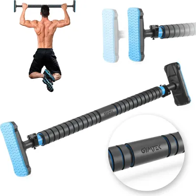 Image de Gymtek® Barre de traction pour cadre de porte - de 70 à 100 cm - Pull Up Bar, barre fixe indoor, barre de serrage pour traction - Home Gym, Fitness, Musculation