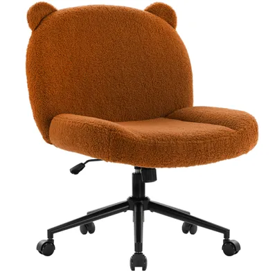 Produktbild von IWMH Bürostuhl ohne Armlehne, Höhenverstellbar Schreibtischstuhl mit Rollen, Ergonomischer Stoff Lesesessel für Haus, Büro, Schlafzimmer