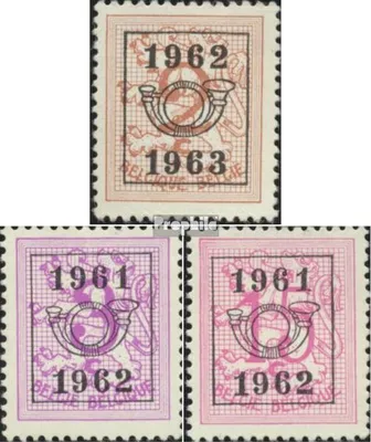 Produktbild von Briefmarken Belgien 1959 Mi 1174A V I-1176A V I Vorausentwertung postfrisch Löwe