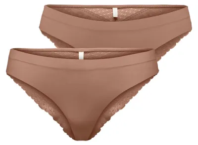 Zdjęcie produktu dla ONLY majtki koronkowe 2-pak stringi brazylijskie Tanga ONLCAROLINE rozmiar: XS