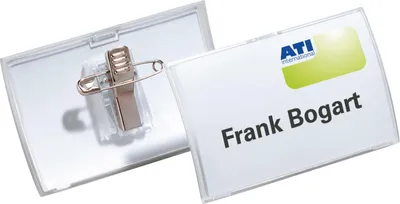 Produktbild von DURABLE Namensschild CLICK FOLD 40x75mm 25 St.,821119 transparent