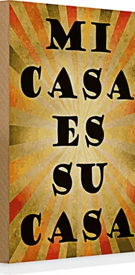 Produktbild von Holzschild Spruch 20x30cm mi cas es su casa mein Haus euer