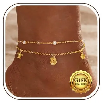 Productafbeelding van Enkelketting - Zilver 925 - Dubbele schildpad - Voor dames