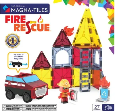 Produktbild von Magna-Tiles Fire Rescue, Bausatz, 3 Jahr(e), Kunststoff, 27 Stück(e)
