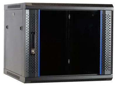 Produktbild von DSIT 9HE - Netzwerkschrank 19 Zoll - Wandschrank mit Glastür - Set - 600x600x500 (BxTxH)