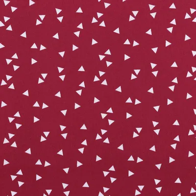 0,5m Baumwollstoff BeHappy Triangel Oekotex Meterware rot