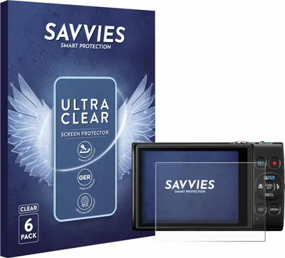 Produktbild von 6x Für Canon Digital Ixus 285 hs Schutzfolie Savvies Displayschutz Display Schutz Folie Klar Transparent