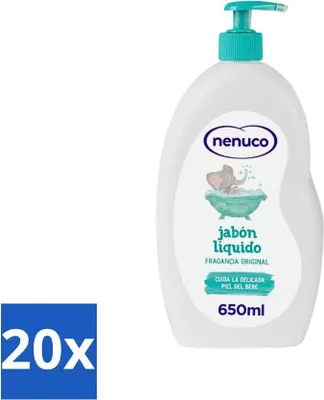 Productafbeelding van Nenuco – Vloeibare zeep – met originele geur – met doseerpomp – 650 ml - Voordeelverpakking - 20 stuks