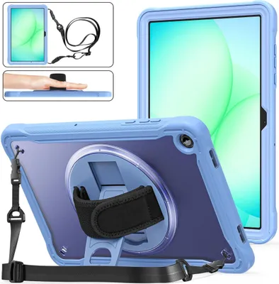 Immagine prodotto di Custodia per Samsung Galaxy Tab A11 Plus 360 Maniglia ad anello e tracolla Viola
