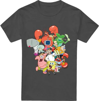 Produktbild von SpongeBob SquarePants - "The Whole Gang" T-Shirt für Herren/Damen Uni TV18381 (L) (Holzkohle)