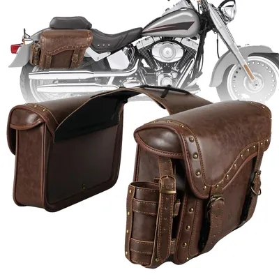 Obrázek produktu pro Motocyklové brašny, voděodolné, snadná montáž, hnědé