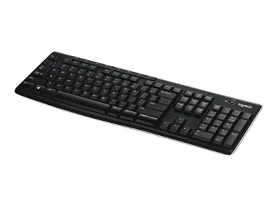 Zdjęcie produktu dla Logitech K270, Pełnowymiarowy (100%), Bezprzewodowy, RF Wireless, QWERTY, Czarny