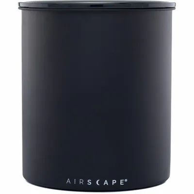 Produktbild von Airscape verzinkter Aromabehälter groß, Kaffeedose, Aufbewahrungdose, Stahl / Kunststoff, Schwarz Matt, AA1708