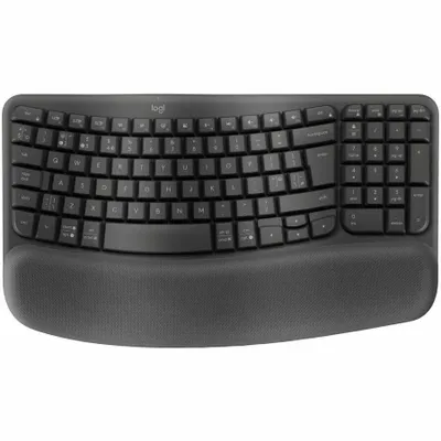 Produktbild von Logitech 920-012332, Volle Größe (100%), Kabellos, RF Wireless + Bluetooth, Membran Key Switch, QWERTY, Graphit