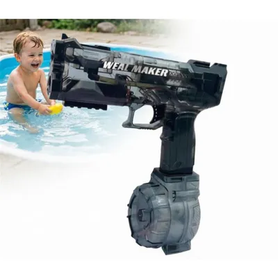Produktbild von Elektrische Wasserpistole, 500ml+50ml Kapazität Große Kapazität Wasserpistole für Erwachsene und Kinder, Sommer Wasserspielzeug Schwarz