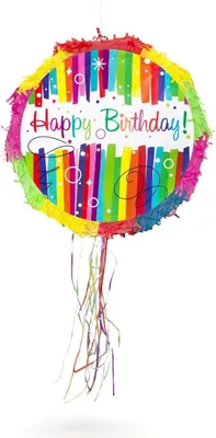 Produktbild von Bunte Happy Birthday Piñata