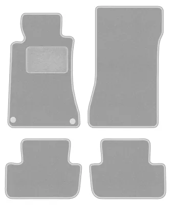 Obrázok produktu pre Velúrové autokoberce pre: Mercedes CLK W209 1997-2009 (kupé) – sada 4 ks, sivé, na mieru – Wielganizator OSLO