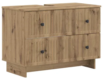 Zdjęcie produktu dla Szafka pod umywalkę vidaXL EDE, imitacja drewna orzechowego, 82 x 41 x 59 cm