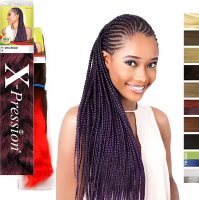 Produktbild von X-Pression Premium Original Ultra Braid, Farbe:T1B/Lilac (OMBRE Schwarz/Lila)