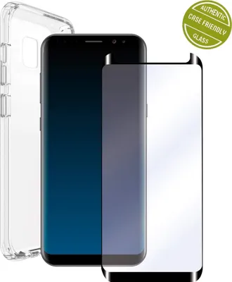 Produktbild von Muvit Crystal Soft Pack Case Schutzhülle + Display Schutzglas für Samsung Galaxy S9