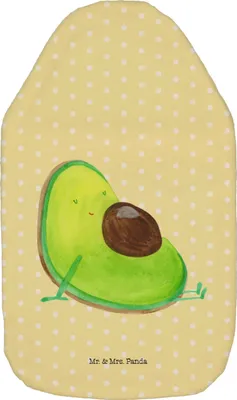 Produktbild von Mr. & Mrs. Panda Wärmflasche Avocado Schwangerschaft - Gelb Pastell - Geschenk, Wunder, Gesund, Baby, Wärmflaschen, naturkautschuk, gummi, Wärmekissen, mit Bezug