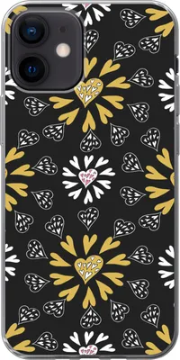 Produktbild von MuchoWow® Handyhülle Schutzhülle Hülle für Telefoonhoesje iPhone 12 Mädchen - Herz - Schnittmuster - Mädchen - Kinder - Kinder Silikon Softcase Handy Hülle - Schutzhülle
