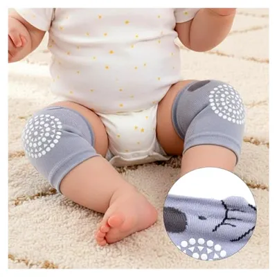 Produktbild von Knieschoner für Babys beim Krabbeln mit rutschfesten Gummipunkten, weiche und atmungsaktive Knieschoner für Jungen und Mädchen