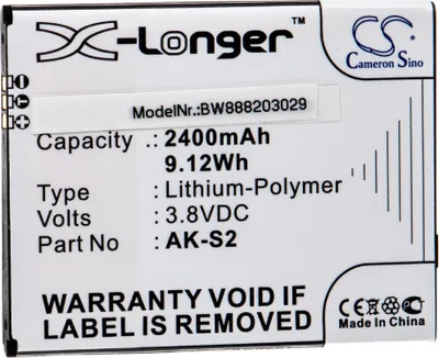 Produktbild von vhbw Akku Ersatz für Emporia AK-S2 für Handy Smartphone Telefon (2400 mAh, 3,8 V, Li-Polymer)