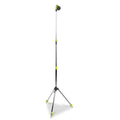 Immagine prodotto di Kinzo Doccia da giardino regolabile ⌀56 x 160/220CM Incluso supporto, soffione e raccordo per tubo flessibile plastica/alluminio verde/argento